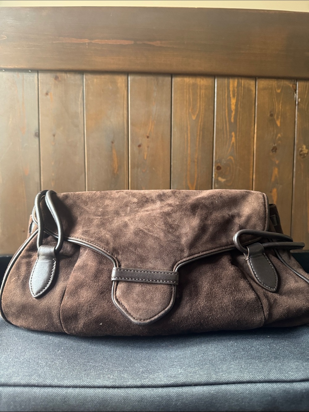 Cole Haan Brown Suede Shoulder Bag